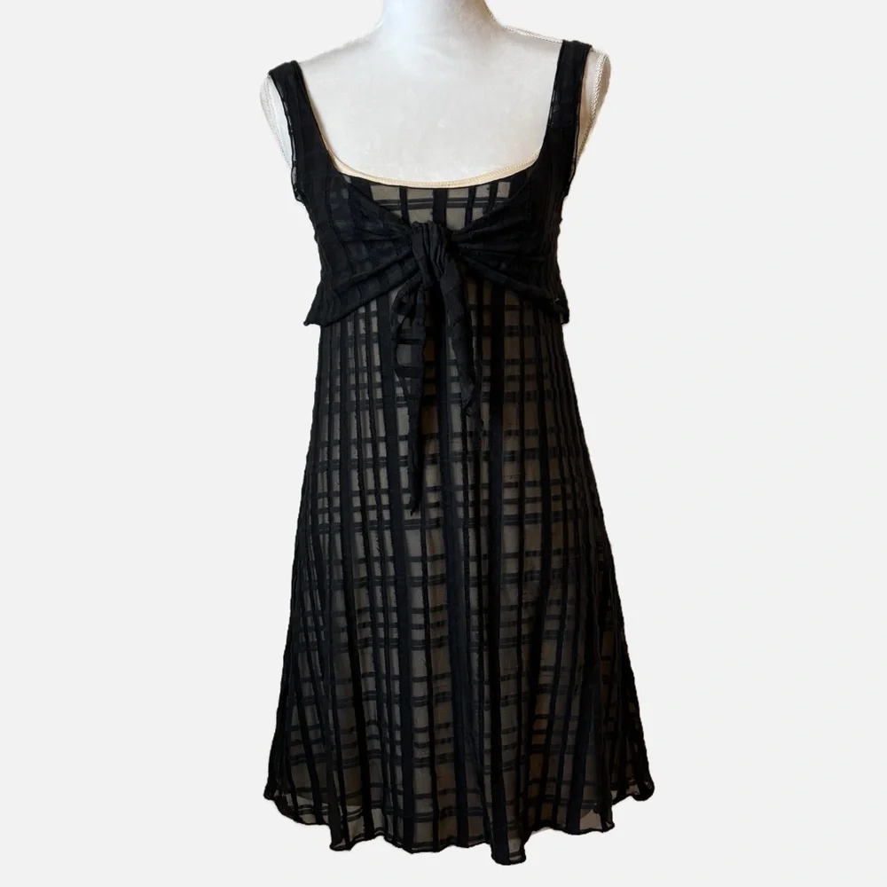 Chanel Spring 2006 Sheer Overlay Babydoll Dress Vintage Black Chiffon - Picture 5 of 16
